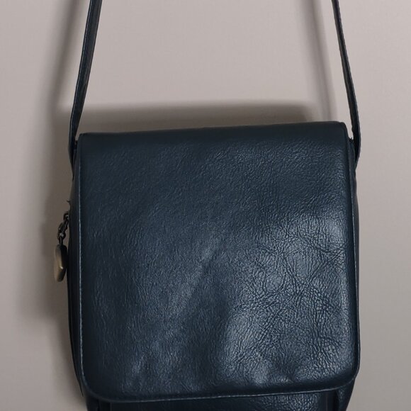 Leather Messenger Crossbody Shoulder Handbag Satchel Dark Green - Picture 3 of 15